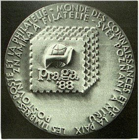 Výstavní medaile Praga 88 - revers