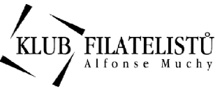 Logo Klubu filatelistů Alfonse Muchy v Brně